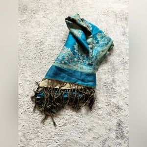 Turquoise Cashmere Scarf